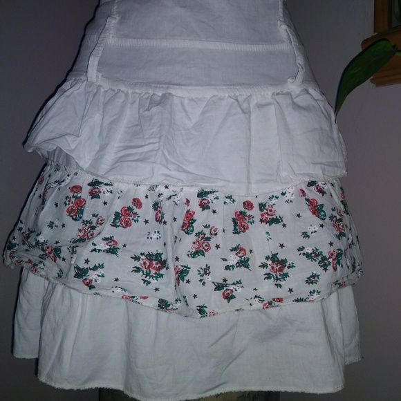 VINTAGE ITALY Strapless Rose & Star Print Mini - Picture 3 of 8